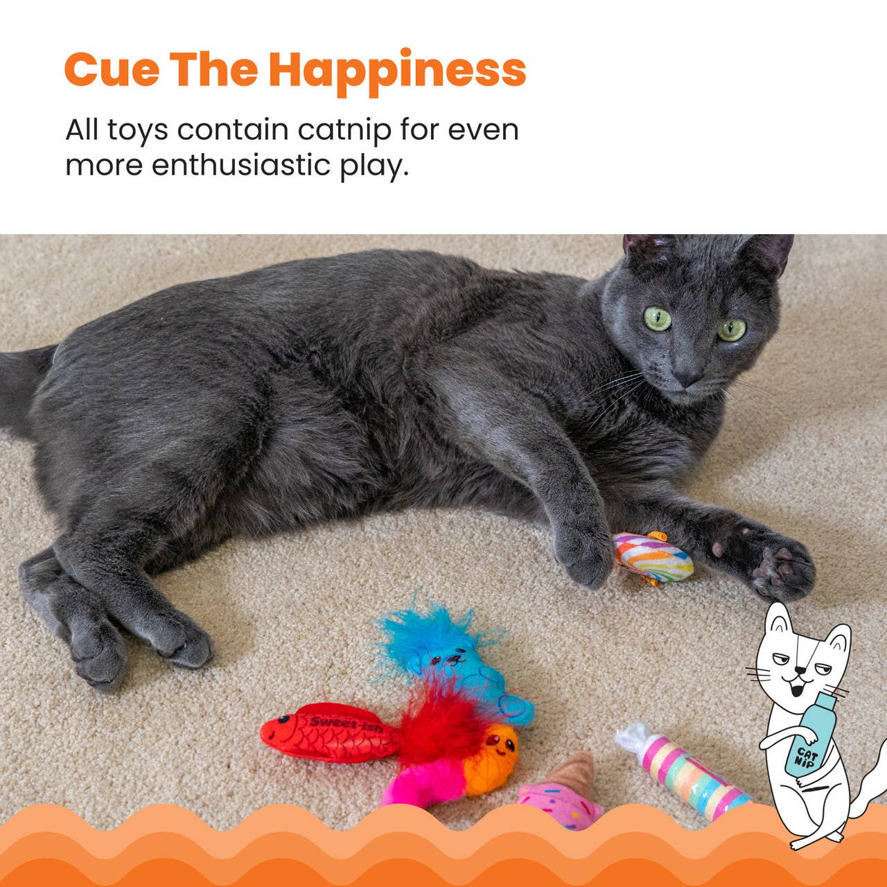 Catstages Kitty Sweet Treats Cat Toys 6 Pk