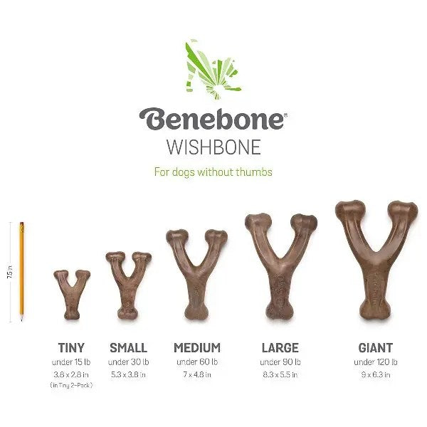 Benebone Holiday Wishbone Venison Flavor Chew Toy
