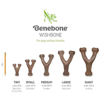 Benebone Holiday Wishbone Venison Flavor Chew Toy
