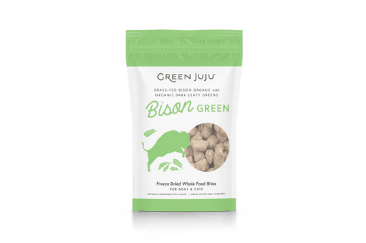 Green Juju Bison Green Freeze Dried Bites for Dogs and Cats