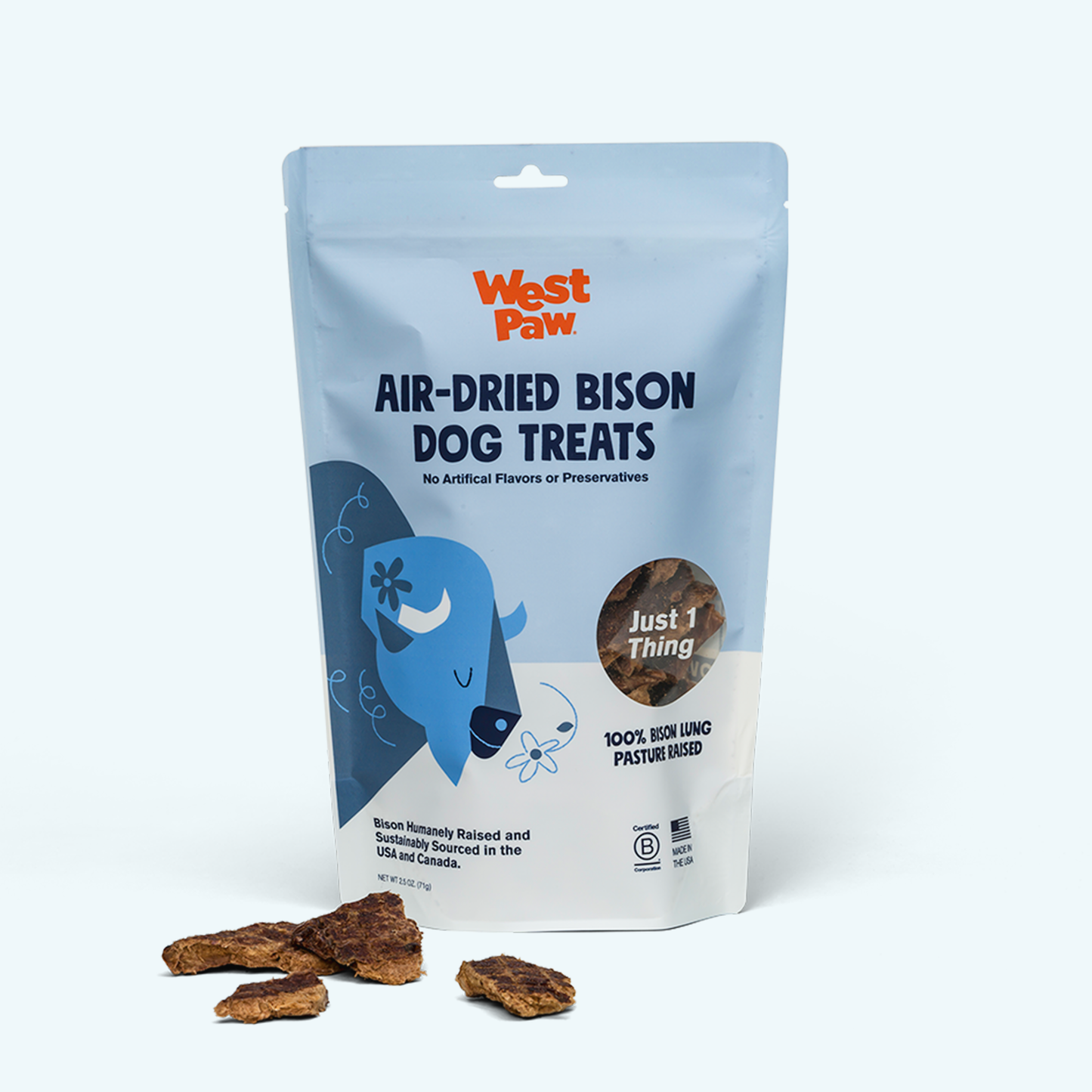 West Paw Air Dried Bison Lung Dog Treats