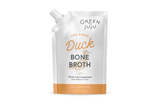 Green Juju Frozen Duck Bone Broth for Dogs and Cats