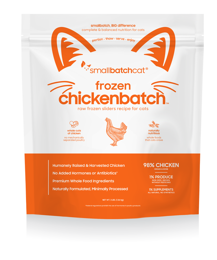 Smallbatch Cat Chicken Batch Sliders Frozen Cat Food