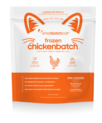 Smallbatch Cat Chicken Batch Sliders Frozen Cat Food