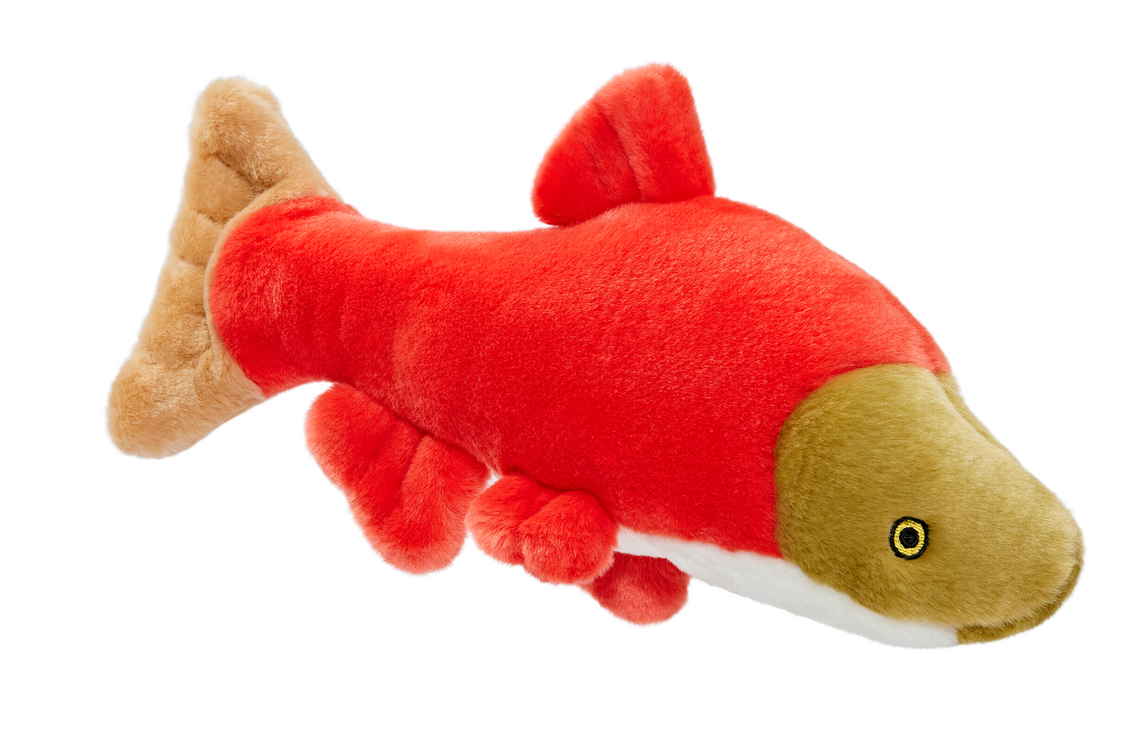 Fluff & Tuff "Cedar" - Salmon Plush Dog Toy