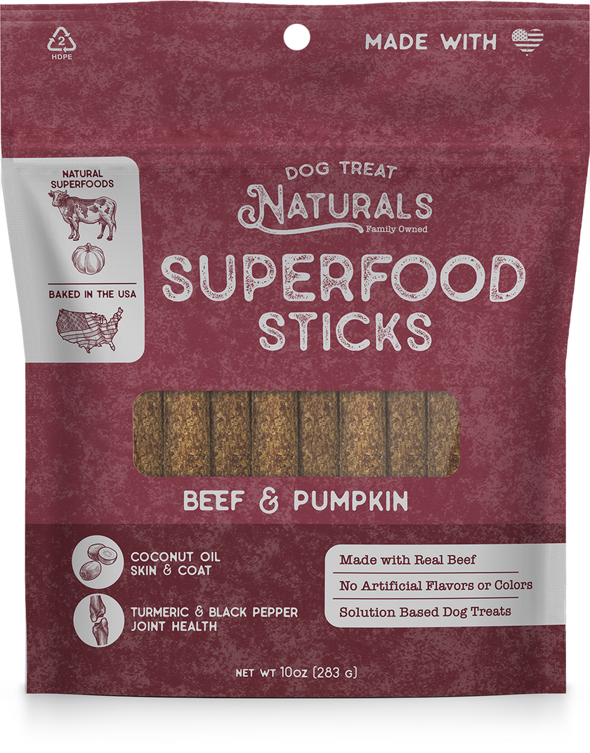 Dog Treat Naturals Superfood Sticks Beef & Pumpkin Dog Treats