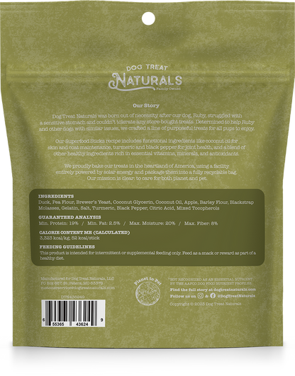 Dog Treat Naturals Superfood Sticks Duck & Apple Dog Treats