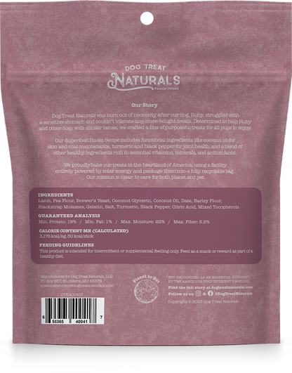 Dog Treat Naturals Superfood Sticks Lamb & Date Dog Treats