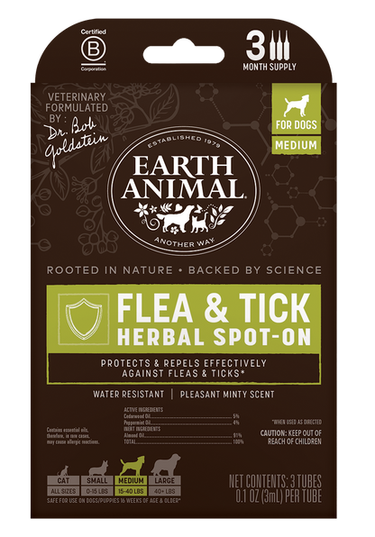 Earth Animal Natural Flea & Tick Herbal Spot-On Treatment
