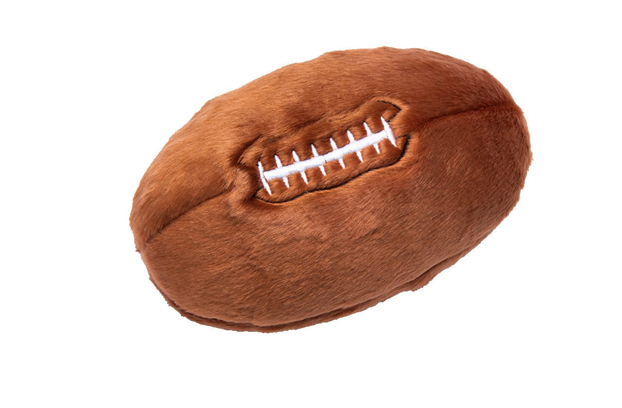 Fluff & Tuff Football Plush Dog Toy