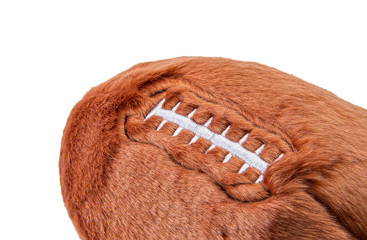 Fluff & Tuff Football Plush Dog Toy