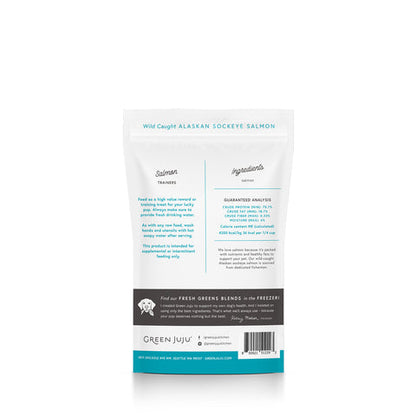 Green Juju Salmon Trainers Freeze-Dried Single-Ingredient Treats for Dogs and Cats