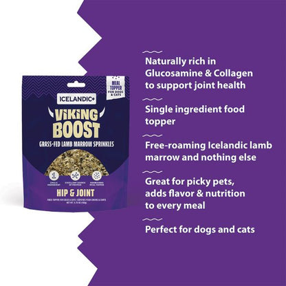 Icelandic+ Viking Boost: Grass Fed Lamb Marrow Sprinkles Food Topper for Dogs & Cats