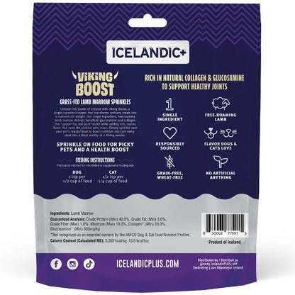 Icelandic+ Viking Boost: Grass Fed Lamb Marrow Sprinkles Food Topper for Dogs & Cats