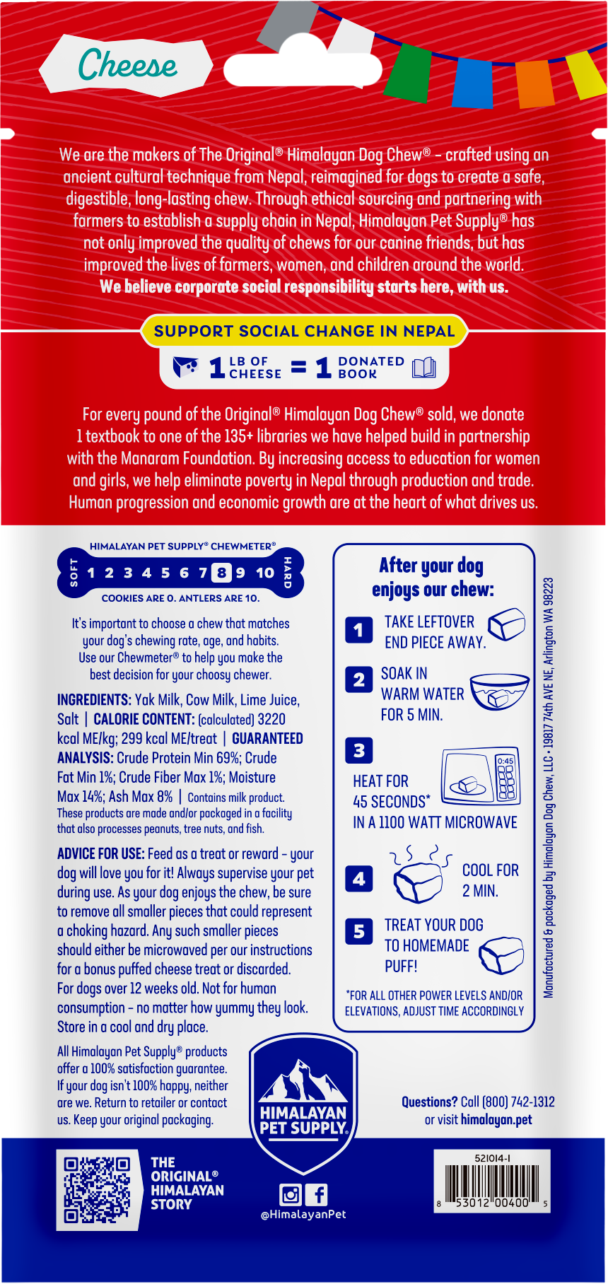 Himalayan Pet Supply Natural Cheese Dog Treats