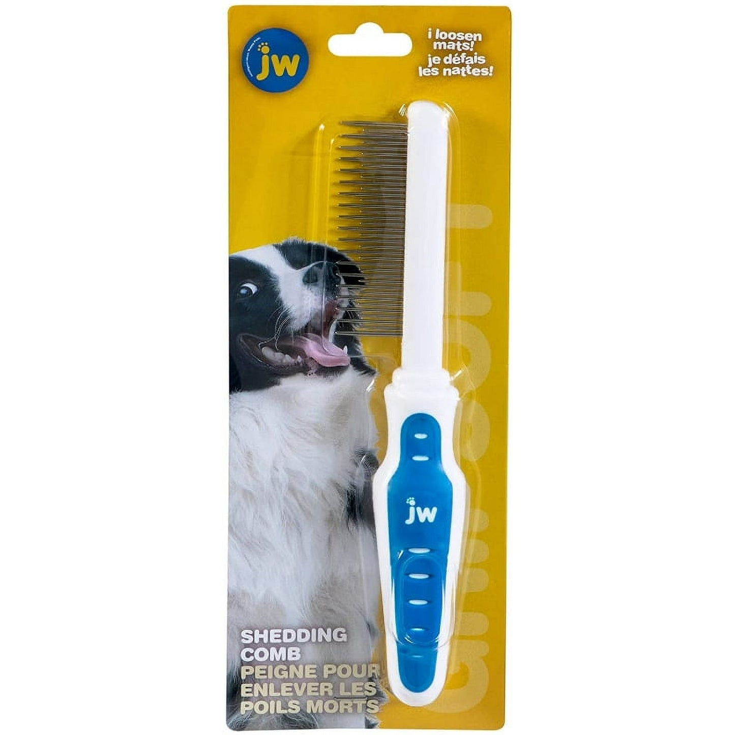 JW Pet Company GripSoft Shedding Comb for Dogs