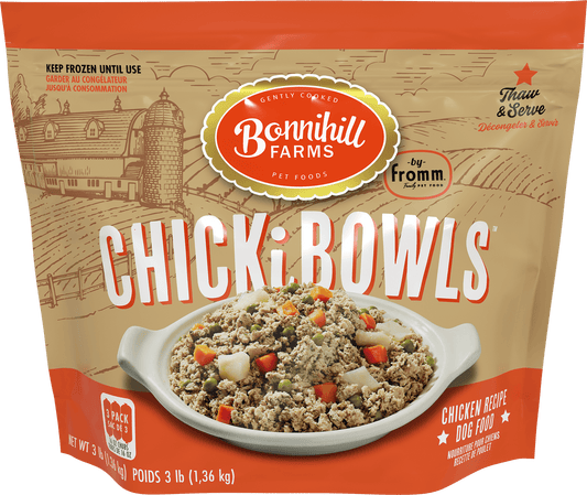 Fromm Bonnihill Farms ChickiBowls Chicken Recipe Gently Cooked Frozen Dog Food