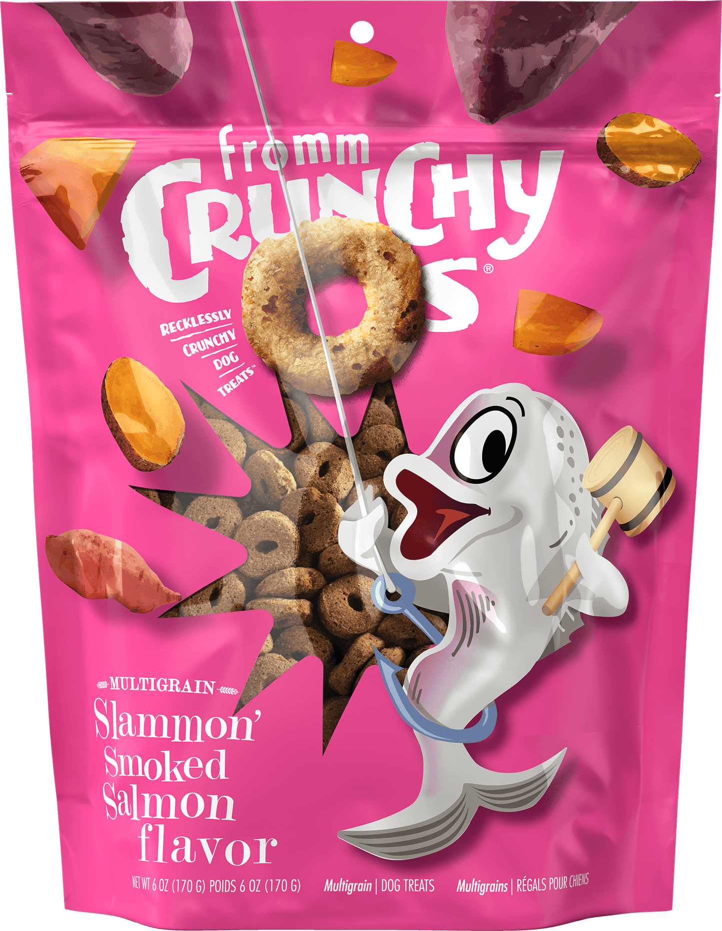 Crunchy Os Slammon' Smoked Salmon Flavor Dog Treats