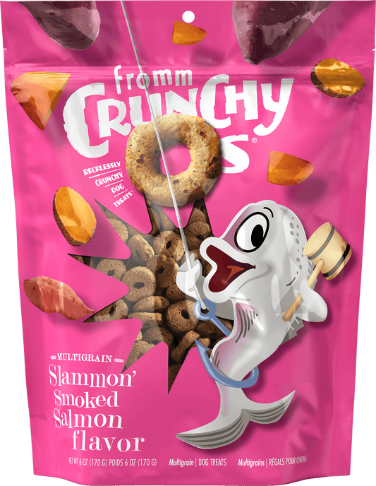 Crunchy Os Slammon' Smoked Salmon Flavor Dog Treats