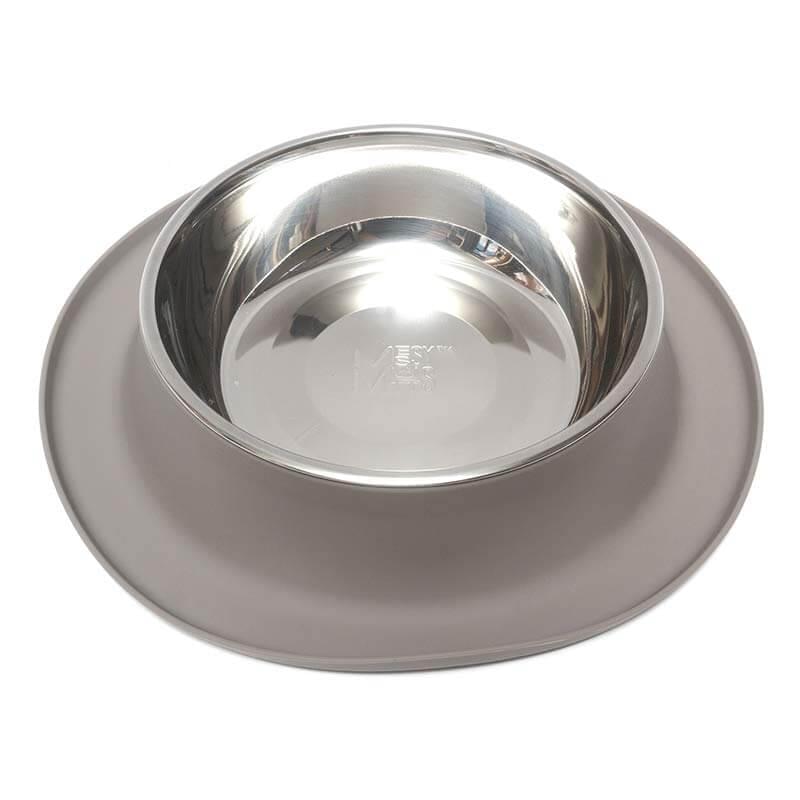 Messy Mutts Single Silicone Feeder with Stainless Bowl, Medium