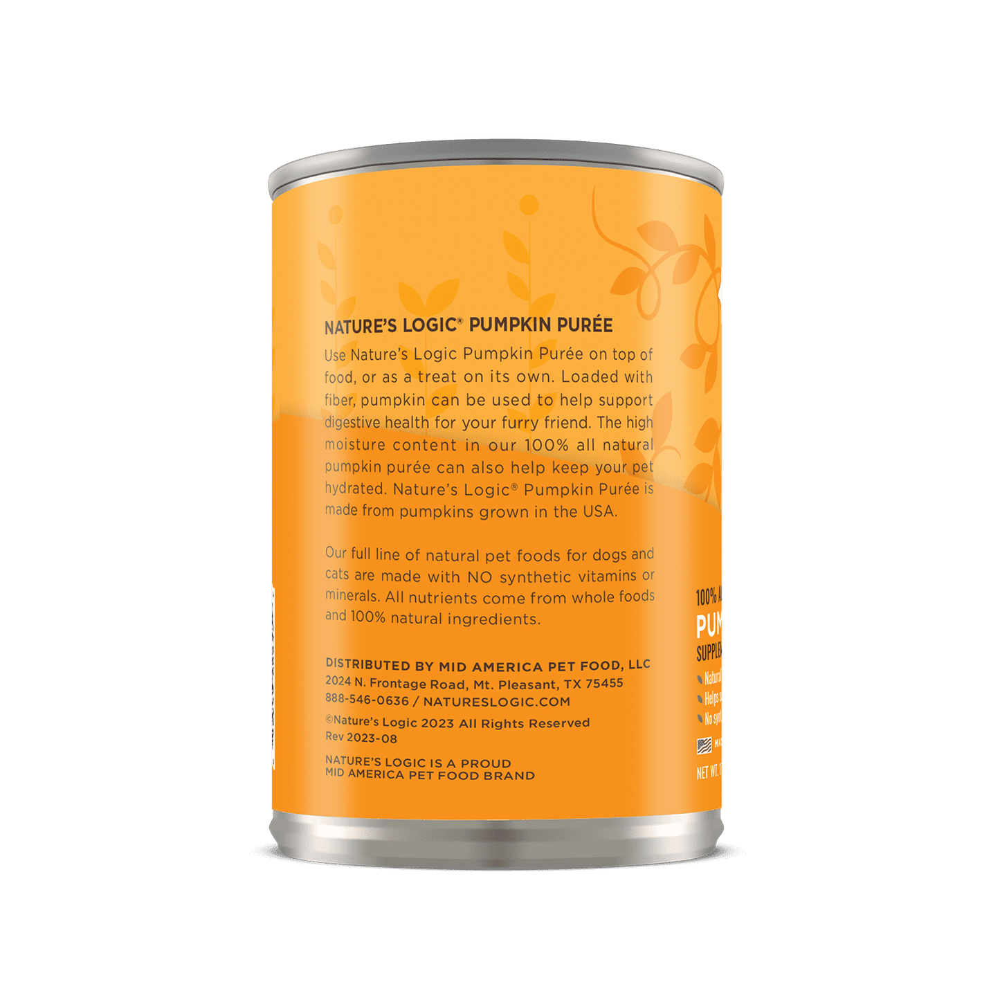 Nature's Logic Pumpkin Puree Food Supplement for Dogs and Cats