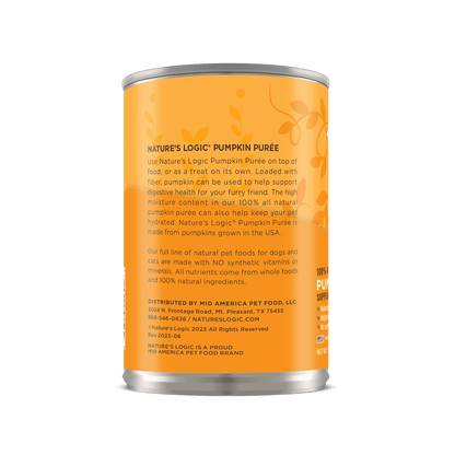 Nature's Logic Pumpkin Puree Food Supplement for Dogs and Cats