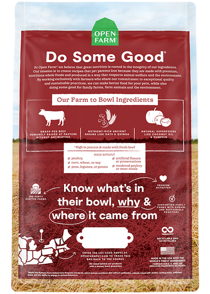Open Farm Ancient Grains Grass-Fed Beef Dry Dog Food