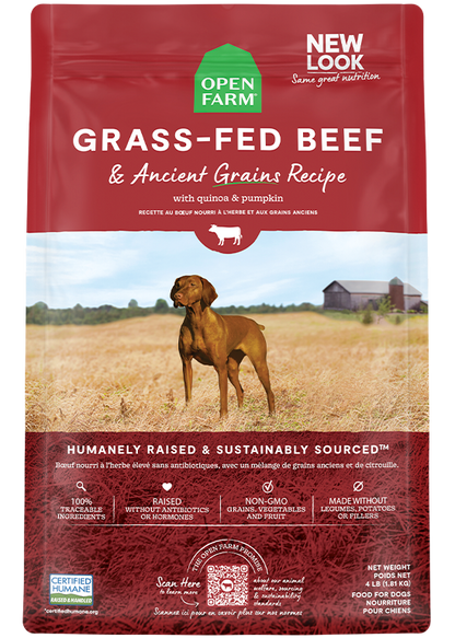 Open Farm Ancient Grains Grass-Fed Beef Dry Dog Food