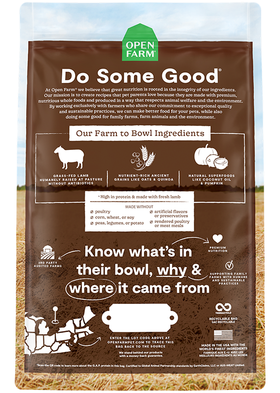 Open Farm Ancient Grains Pasture-Raised Lamb Dry Dog Food