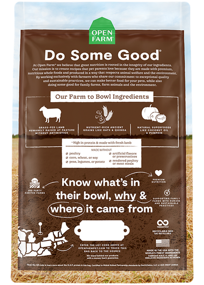 Open Farm Ancient Grains Pasture-Raised Lamb Dry Dog Food