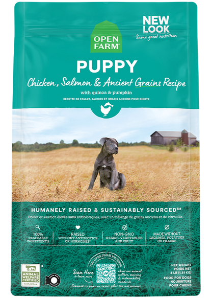 Open Farm Ancient Grains Puppy with Chicken and Salmon Dry Dog Food