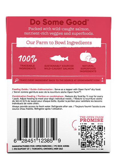Open Farm Dog Grain Free Wild-Caught Salmon Rustic Stew Wet Food