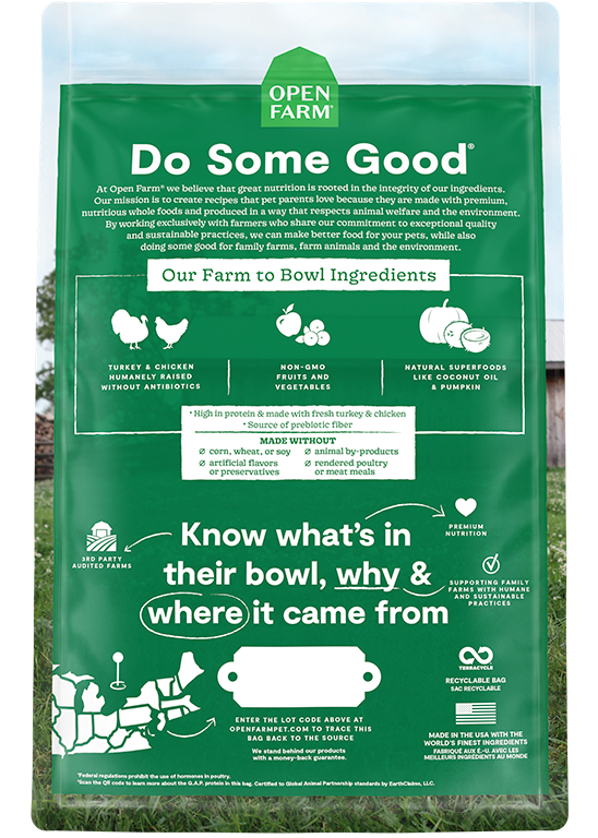 Open Farm Cat Grain Free Homestead Turkey and Chicken Dry Food