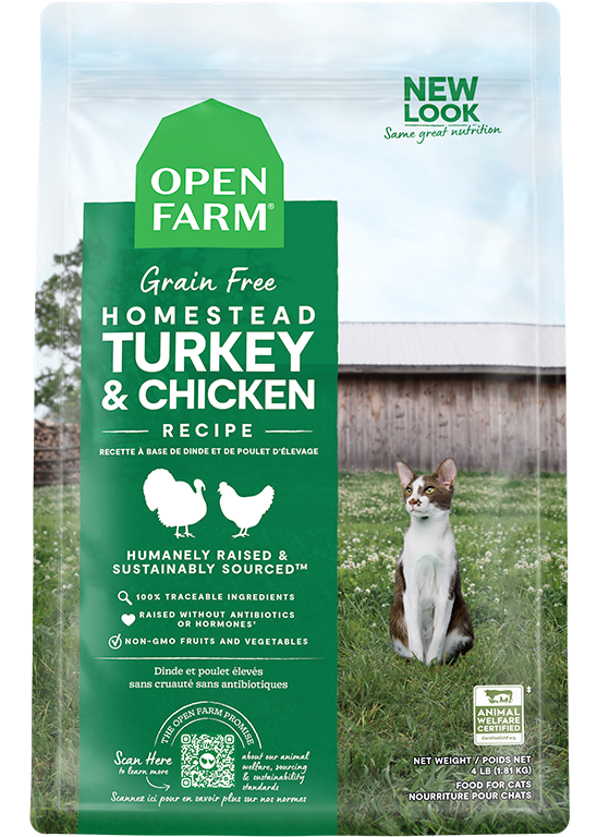 Open Farm Cat Grain Free Homestead Turkey and Chicken Dry Food