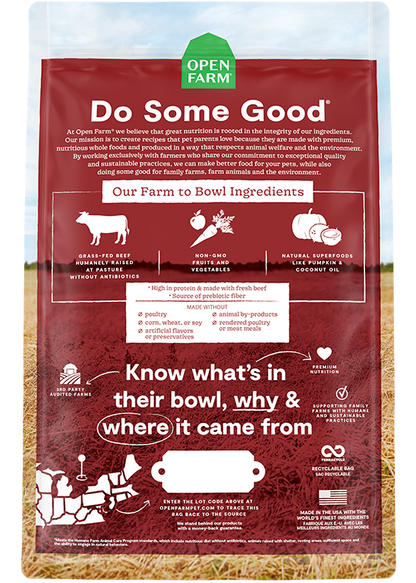 Open Farm Grain Free Grassfed Beef Dry Dog Food