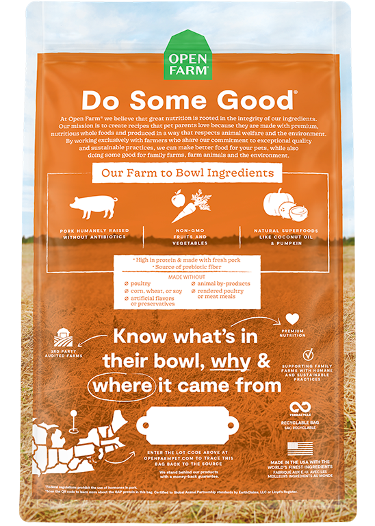 Open Farm Grain Free Farmer's Table Pork Dry Dog Food