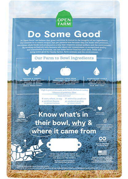 Open Farm Grain Free Small Breed Chicken and Turkey Dry Dog Food