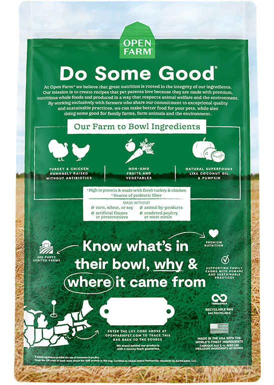 Open Farm Grain Free Homestead Turkey and Chicken Dry Dog Food