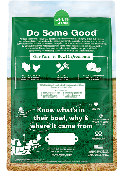 Open Farm Grain Free Homestead Turkey and Chicken Dry Dog Food