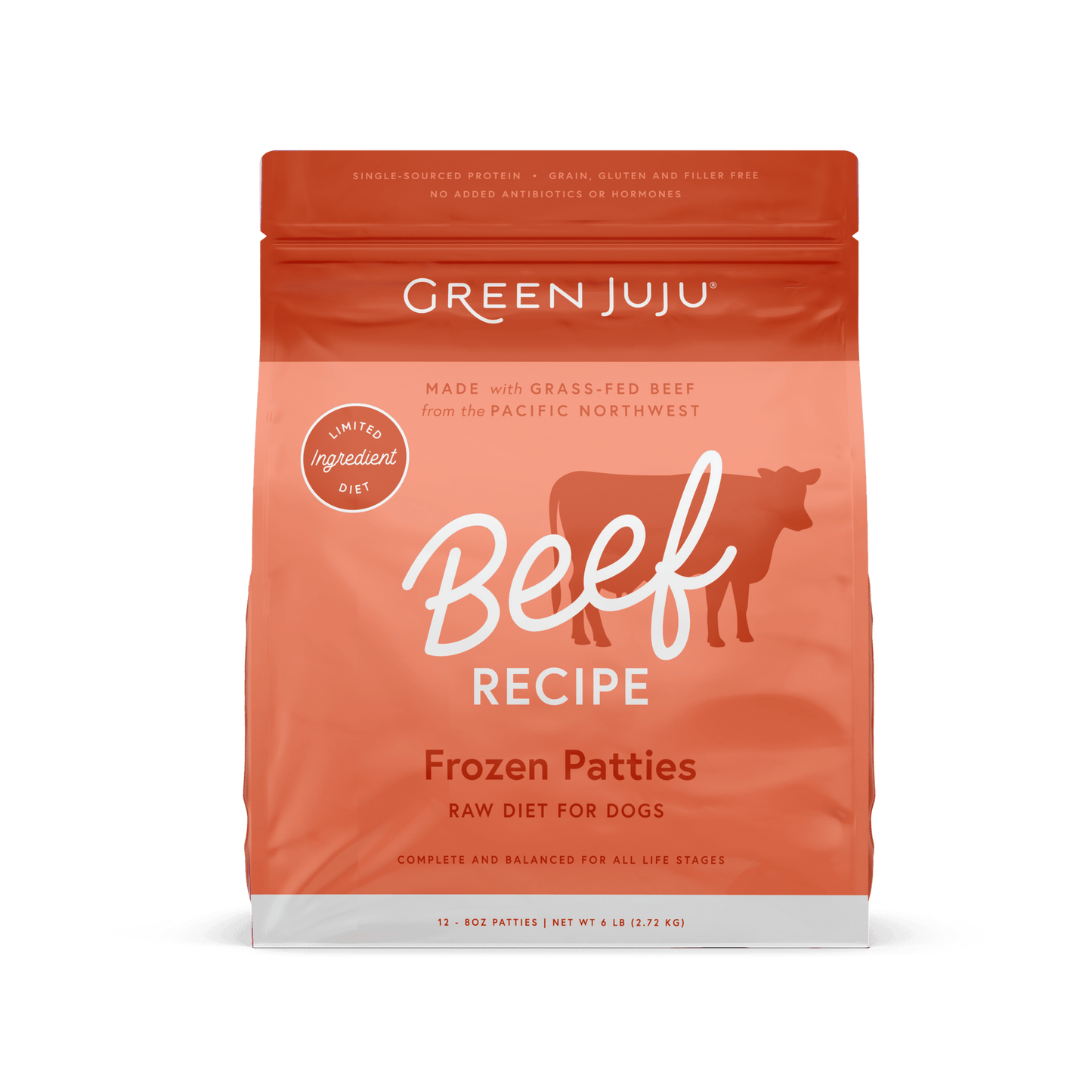 Green Juju Dog Frozen Beef Patties and Sliders
