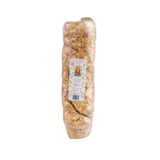 Barking Buddha Peanut Butter Beef Cheek Roll Dog Treat, Large