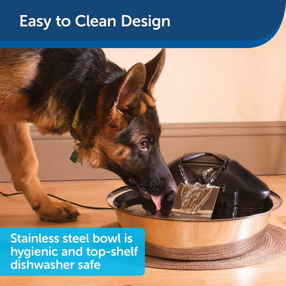 PetSafe Drinkwell Zen Stainless Steel Dog and Cat Water Fountain, 128-oz
