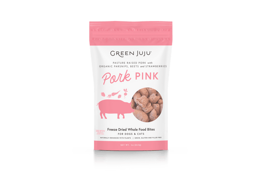 Green Juju Pork Pink Freeze Dried Bites for Dogs and Cats