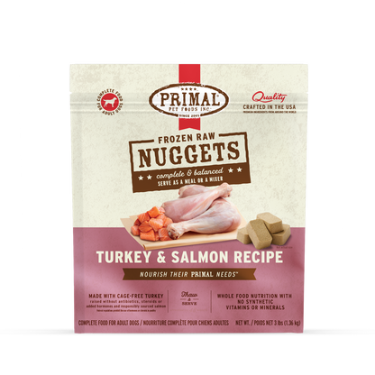 Primal Turkey & Salmon Formula Nuggets Frozen Dog Food