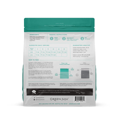 Green Juju Dog Freeze Dried Rabbit Raw Limited Ingredient Diet