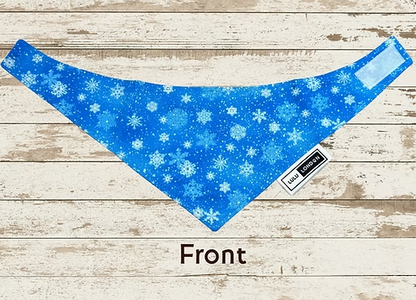 Lulu London Winter Flurries Reversible Dog Bandana