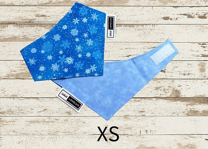 Lulu London Winter Flurries Reversible Dog Bandana