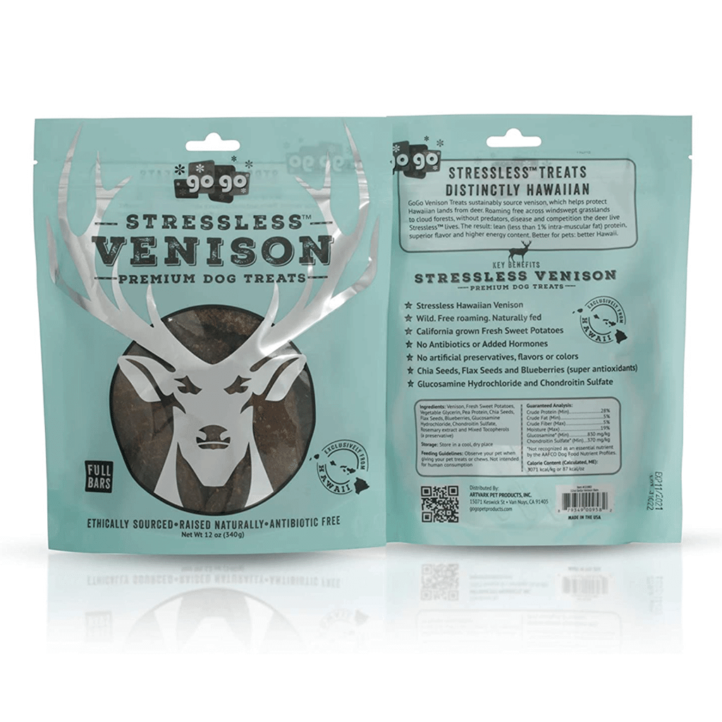 GoGo Stressless Wild Venison Premium Dog Treats