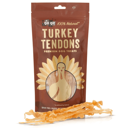 GoGo Turkey Tendon Strips Premium Dog Treats
