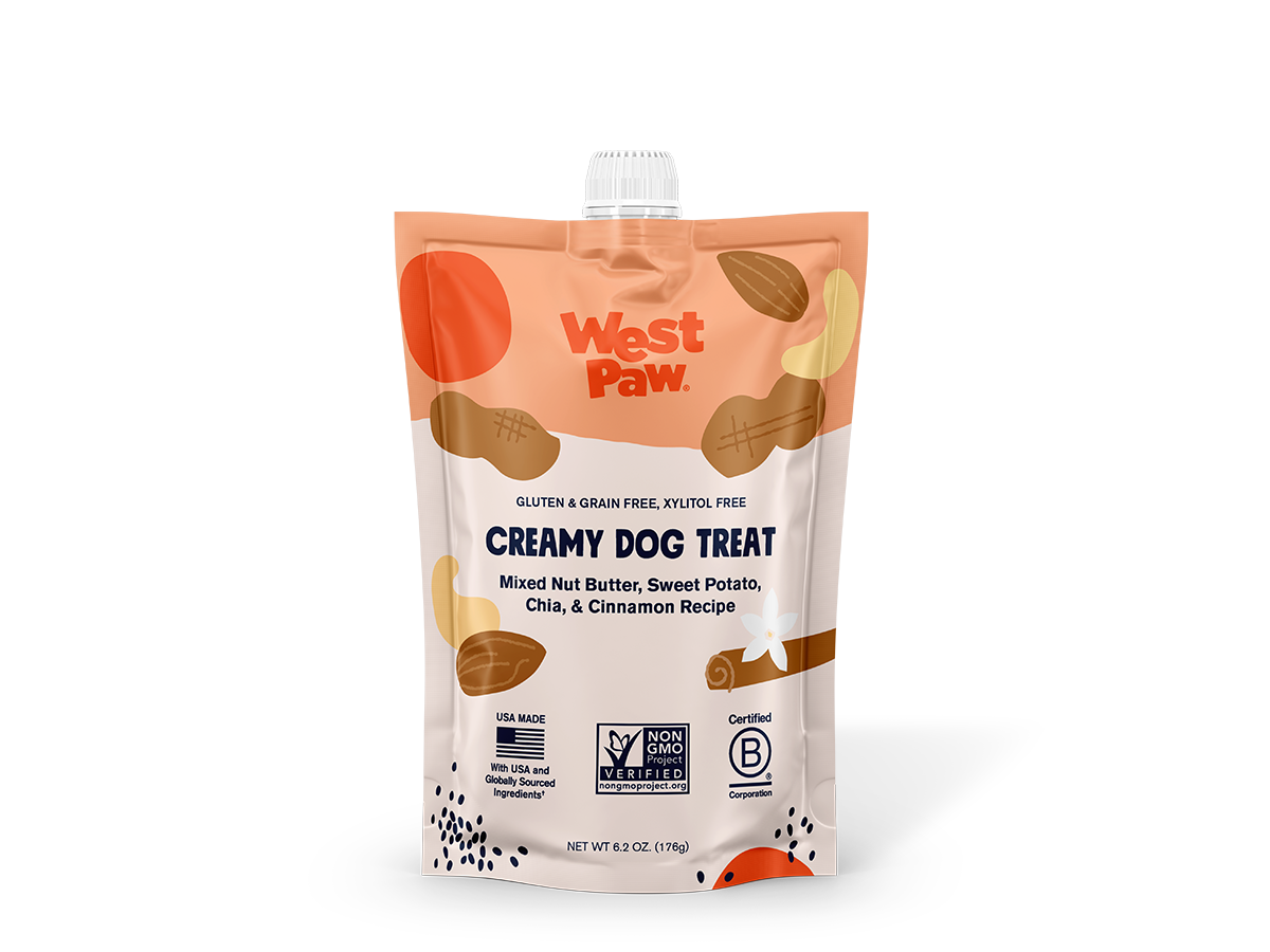 West Paw Creamy Dog Treat, Sweet Potato and Chia Seed